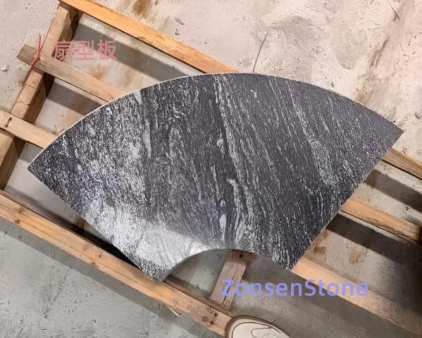 Fan-shaped plate