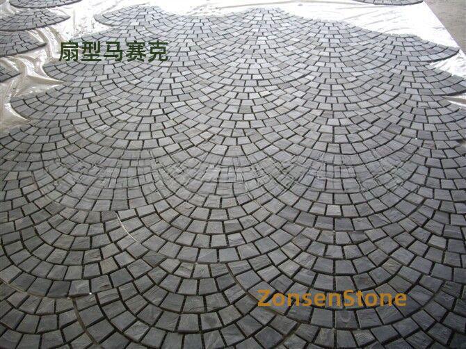 Fan-shaped mosaic