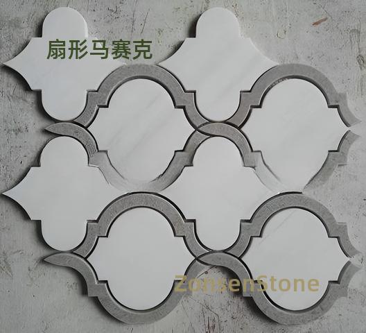 Fan-shaped mosaic