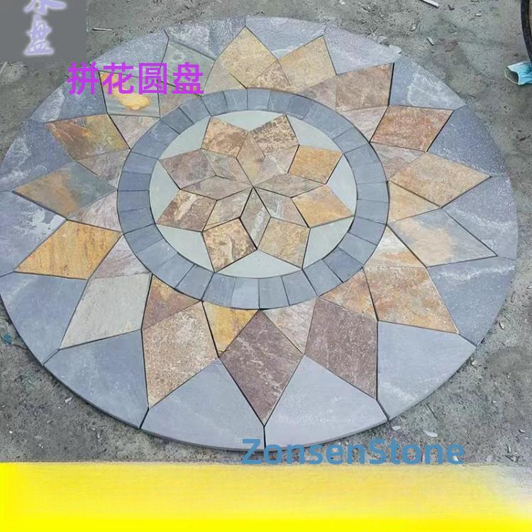 Mosaic round plate