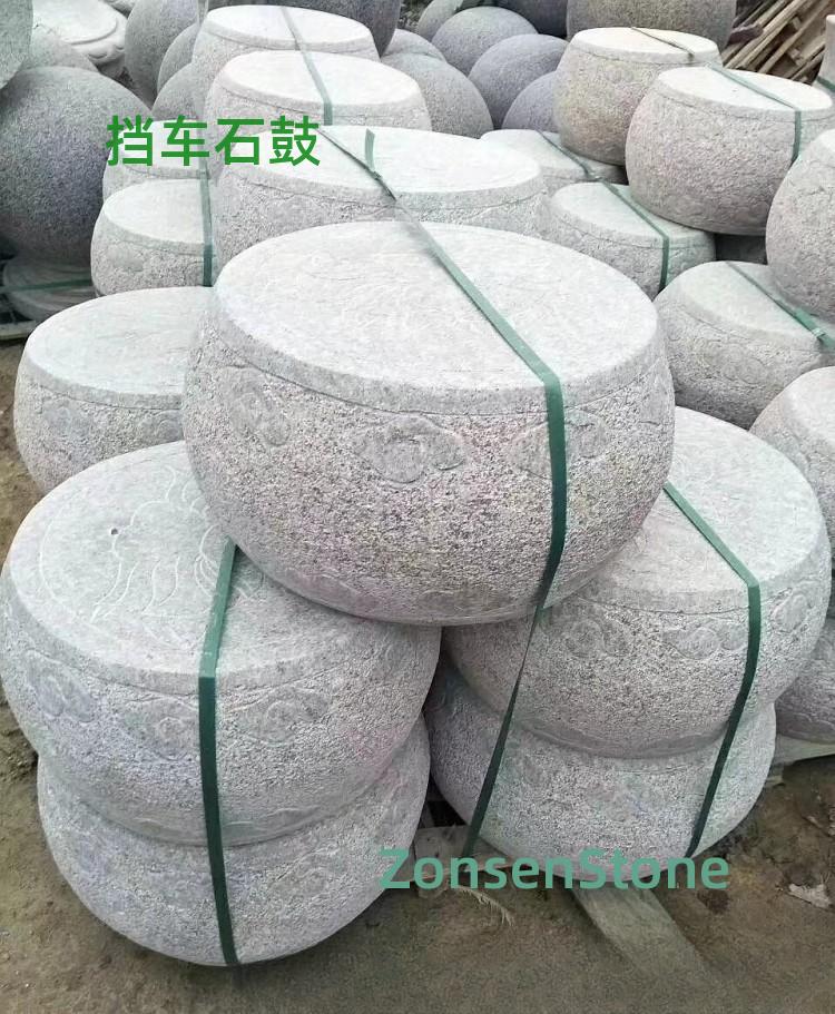 Stone drum for blocking the carriage