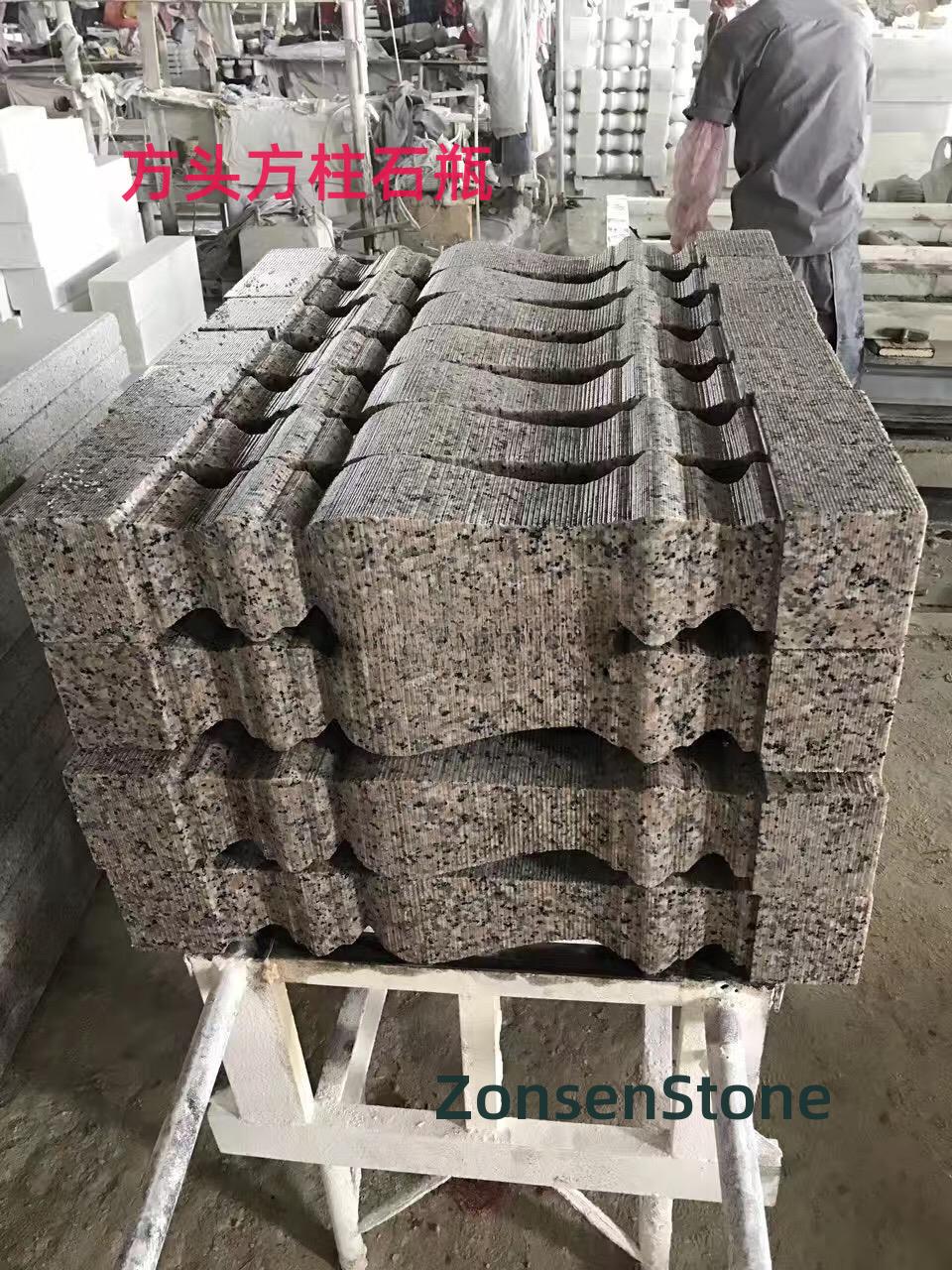 Square-headed, square-column stone bottle