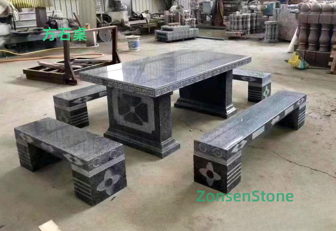 square stone table