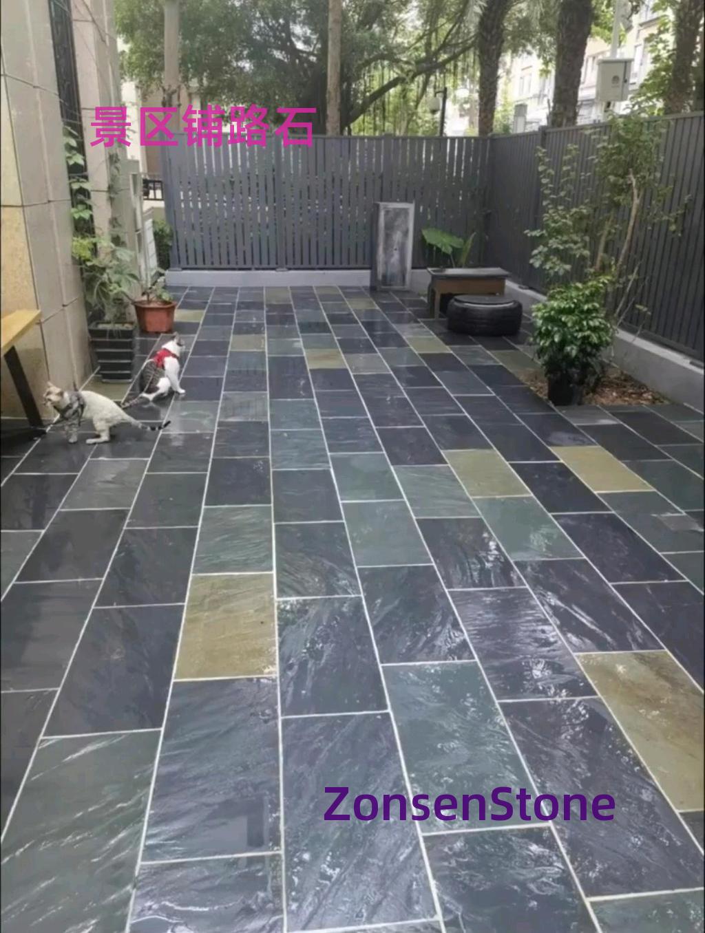 Paving stones in scenic areas