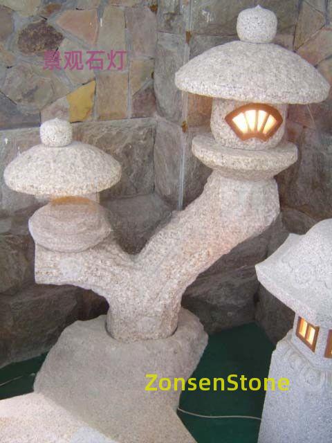 Landscape stone lanterns