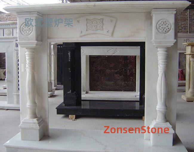 European-style fireplace mantel