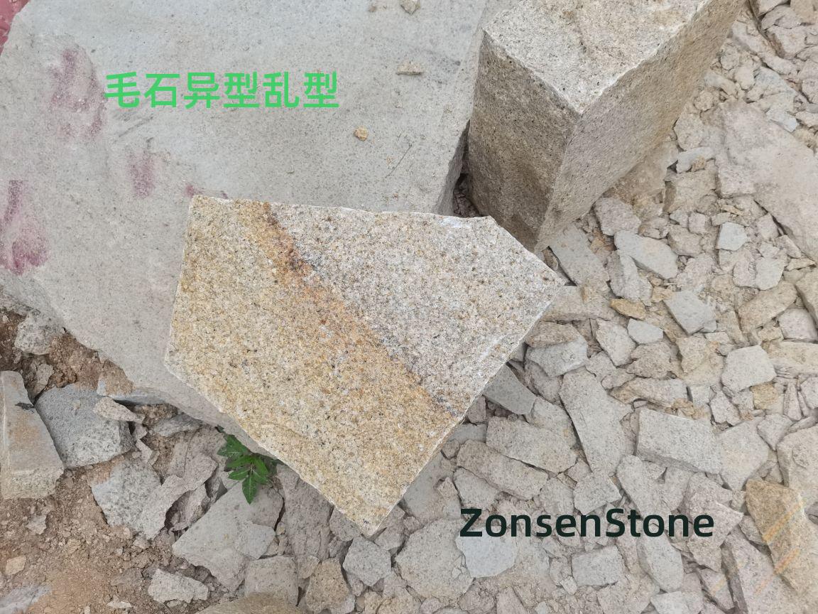 Rough stones of irregular shapes