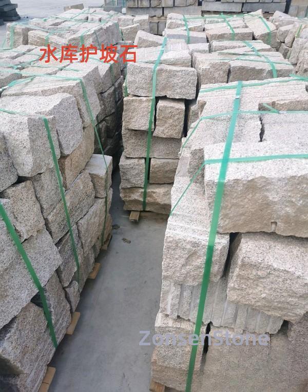 Reservoir slope protection stone