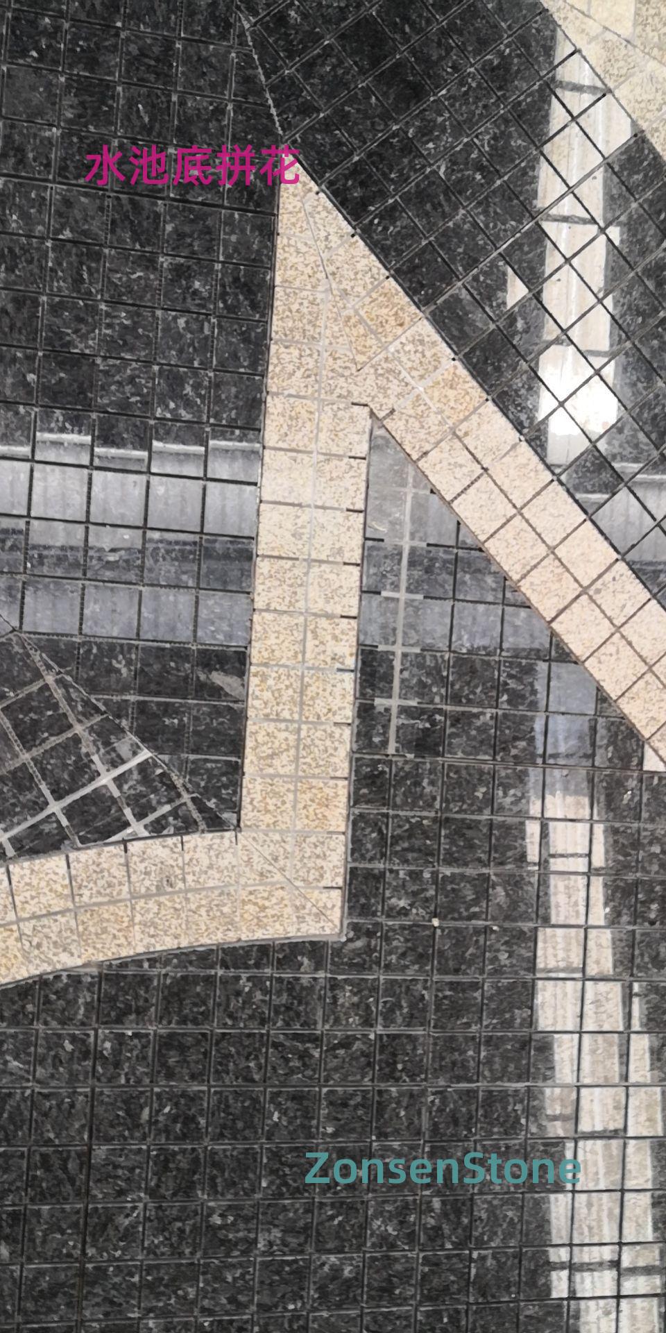 Water pool bottom mosaic