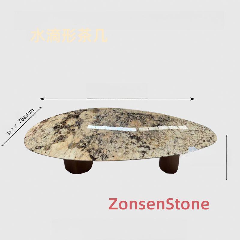 teardrop-shaped coffee table