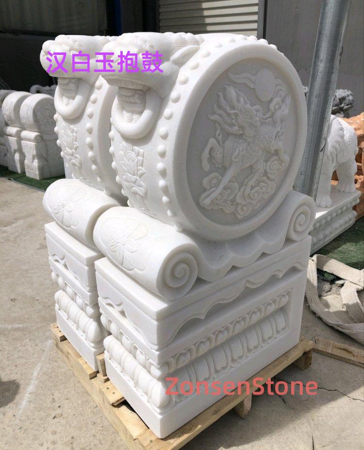 White marble drum handle
