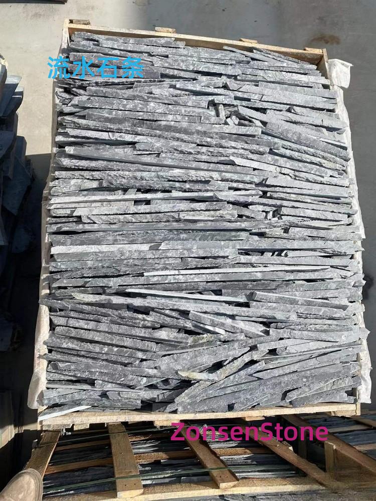 Water-flowing stone strips