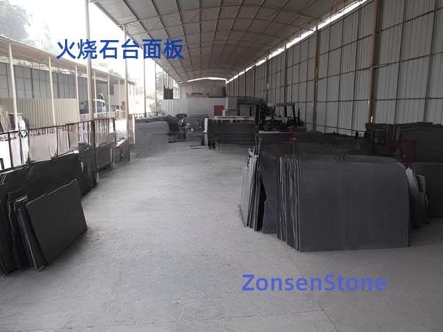 Fire-fired stone slab
