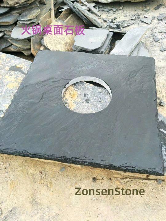 Hot pot table stone slab