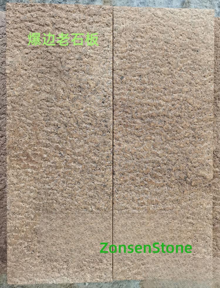 Old stone slab with cracked edges