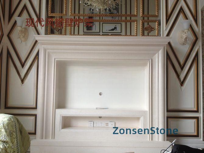 Modern style fireplace mantel