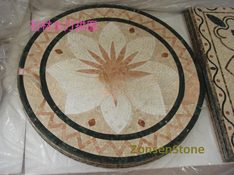 Stone waterjet mosaic