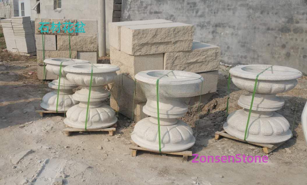 Stone flower pots
