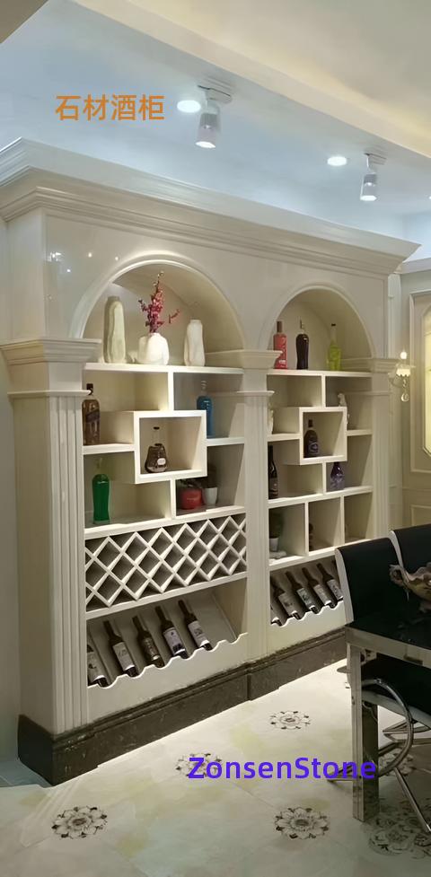 Stone wine cabinet