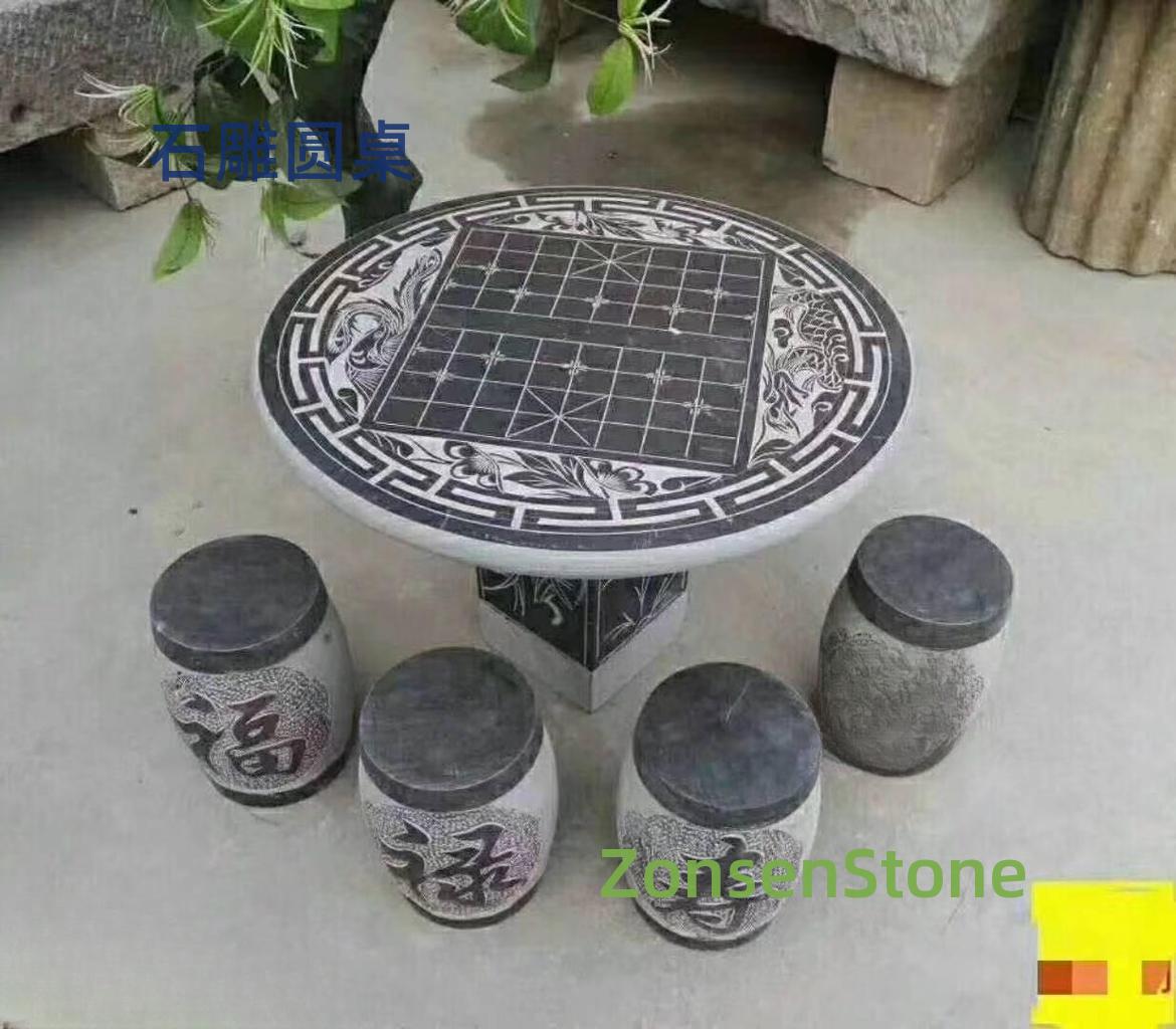 Stone round table