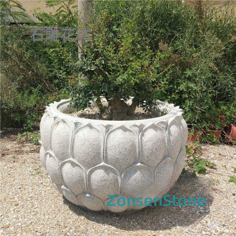 Stone flower pot