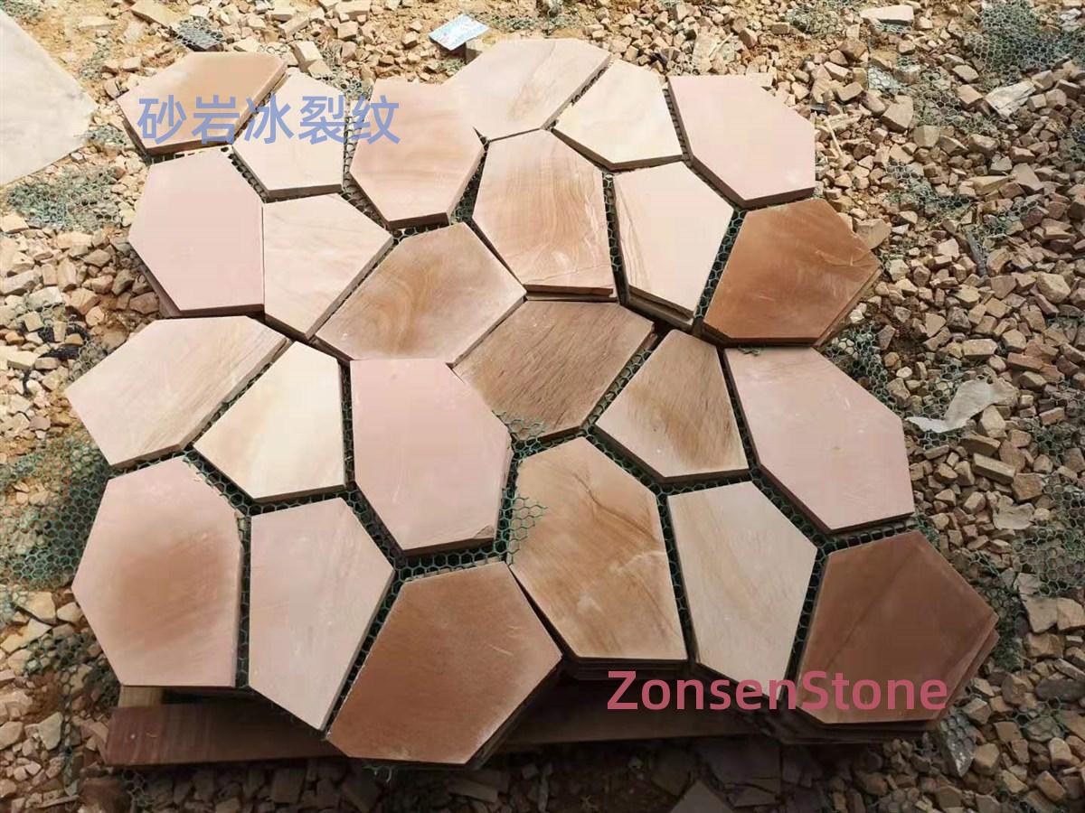 Sandstone ice cracks
