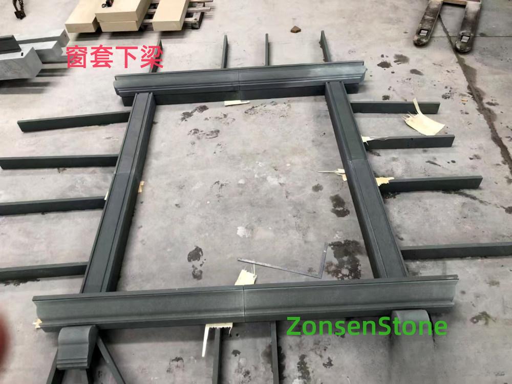 Window frame under beam