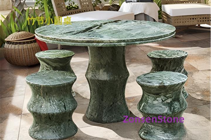 Bamboo-shaped small round table