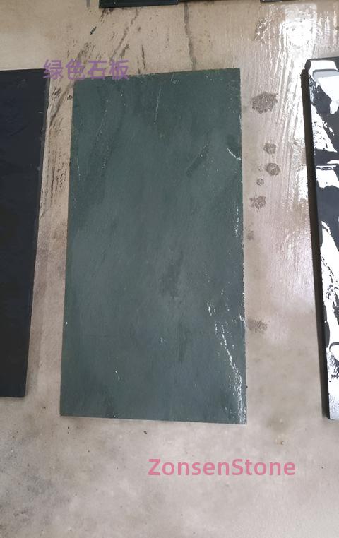 Green stone slab