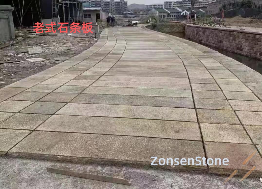 Old-fashioned stone slabs