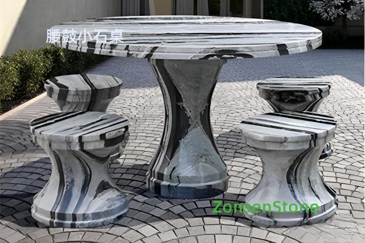 Waist drum small stone table
