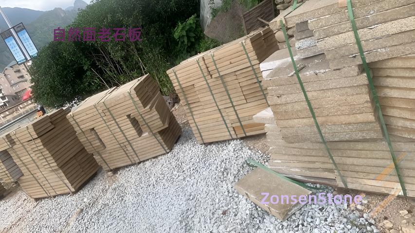 Natural old stone slab