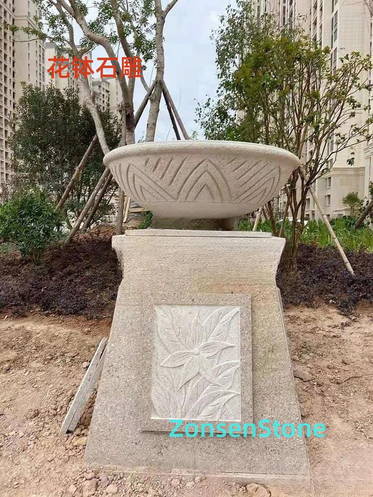 Flowerpot Stone Carving