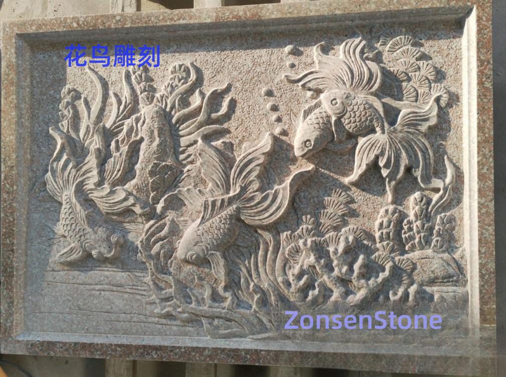 Flower and bird carving