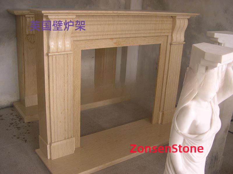 British fireplace mantel