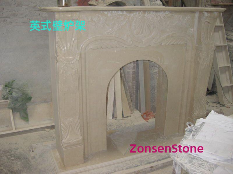 English fireplace mantel