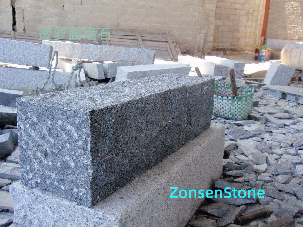 Pineapple-faced wall stone