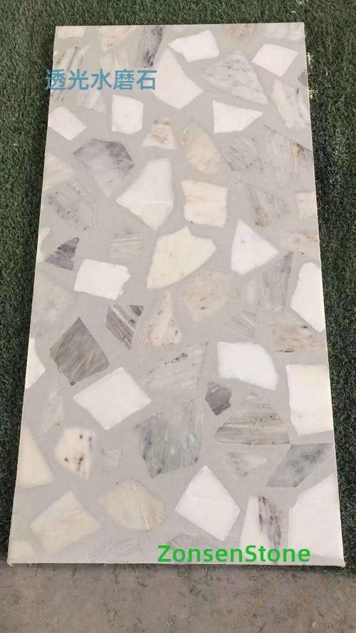 Translucent terrazzo