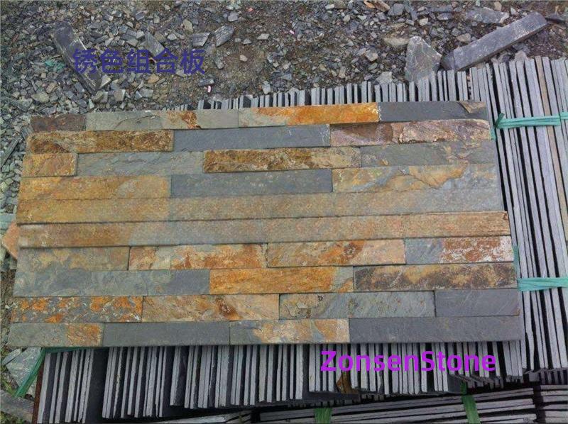 Rust-colored composite panels