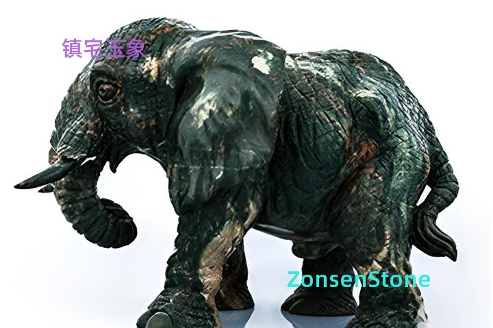 Jade Elephant for Guarding the Home