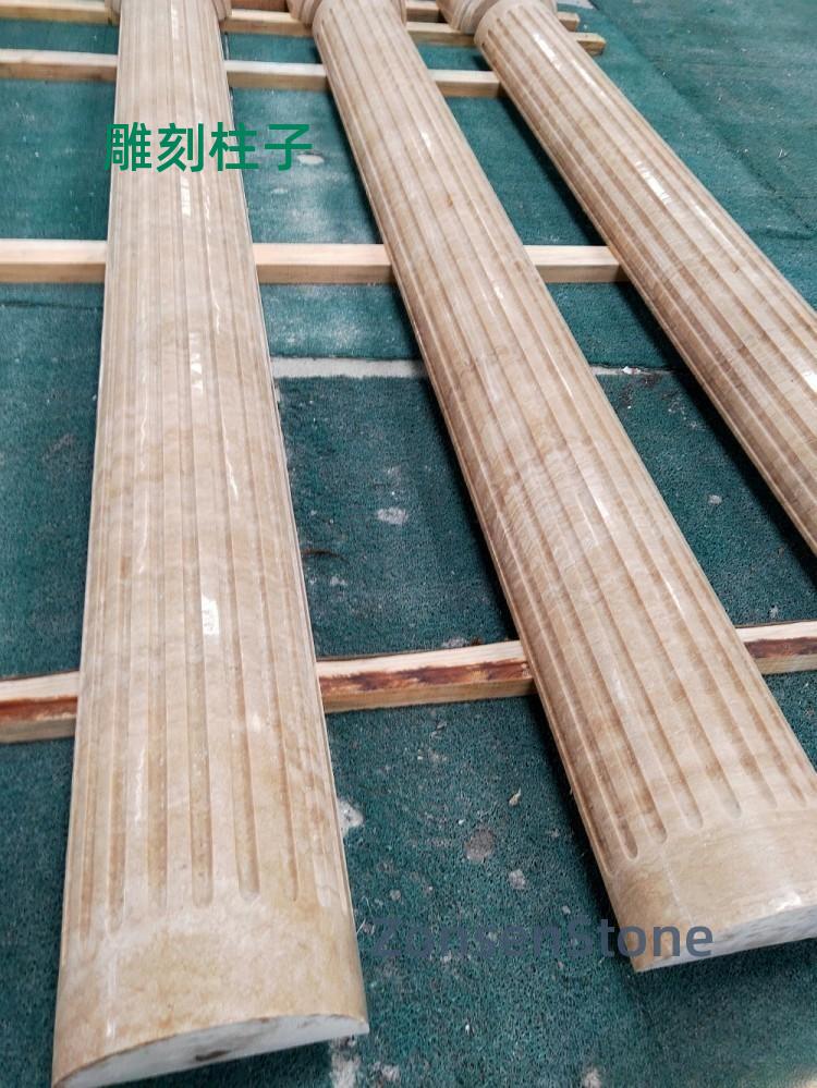 Carved pillars