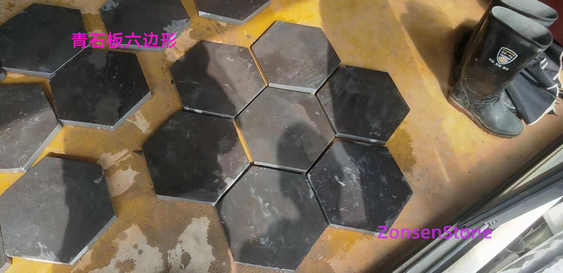 hexagonal bluestone slab