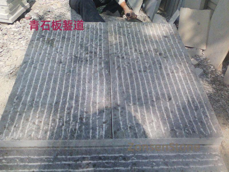 Bluestone slab chiseling