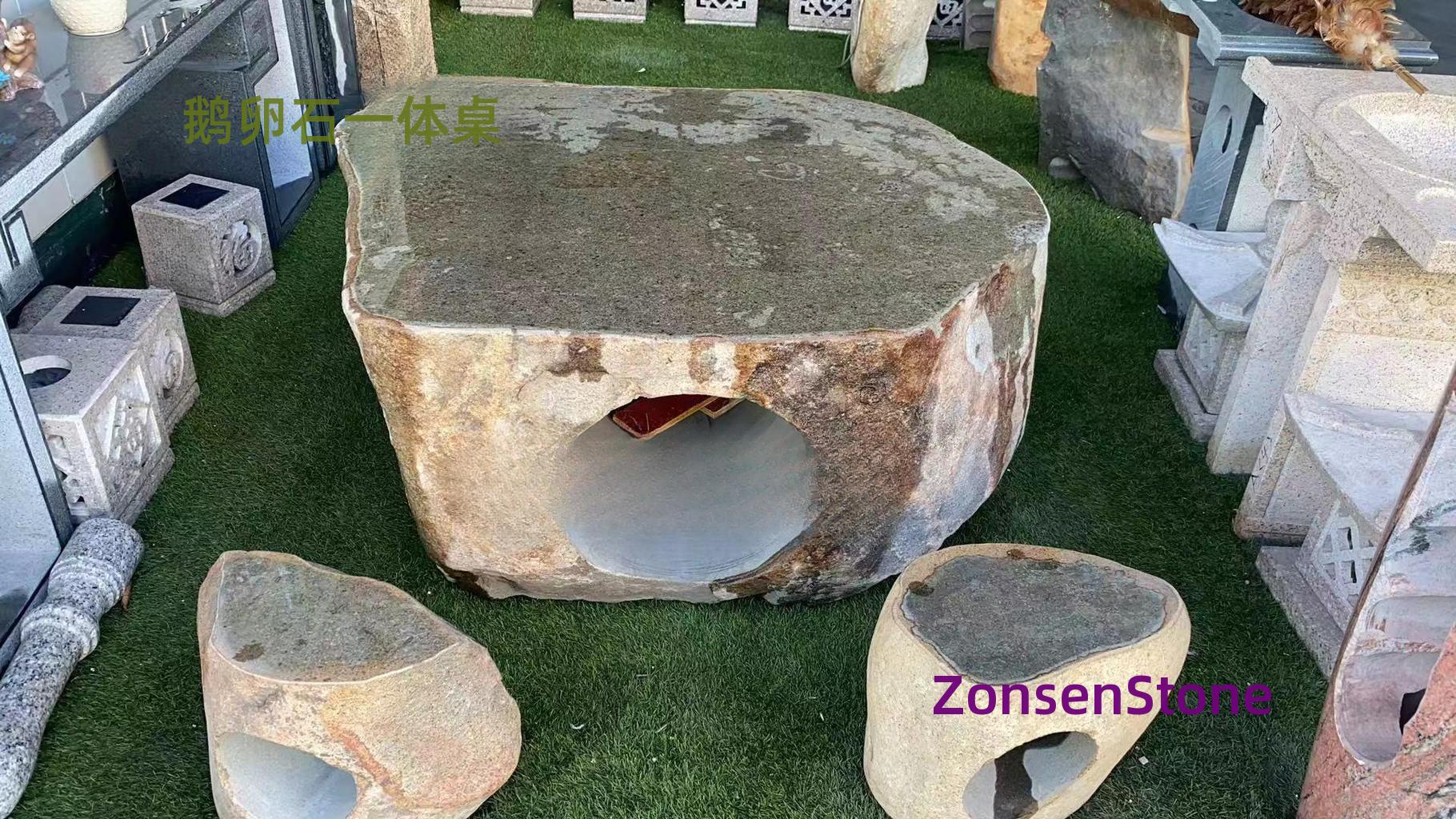 Pebble integrated table
