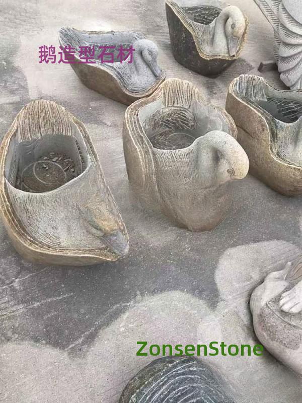 Goose-shaped stone