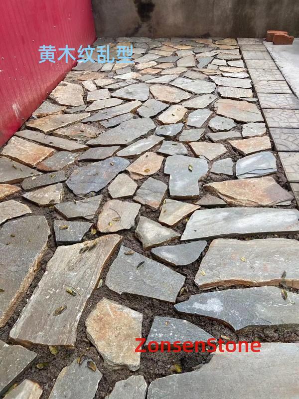 Yellow wood grain irregular pattern