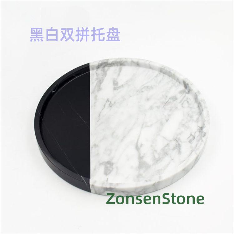 Black and white two-tone tray