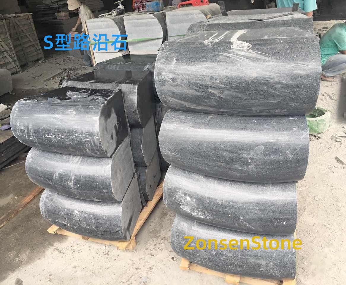 S-shaped curbstone