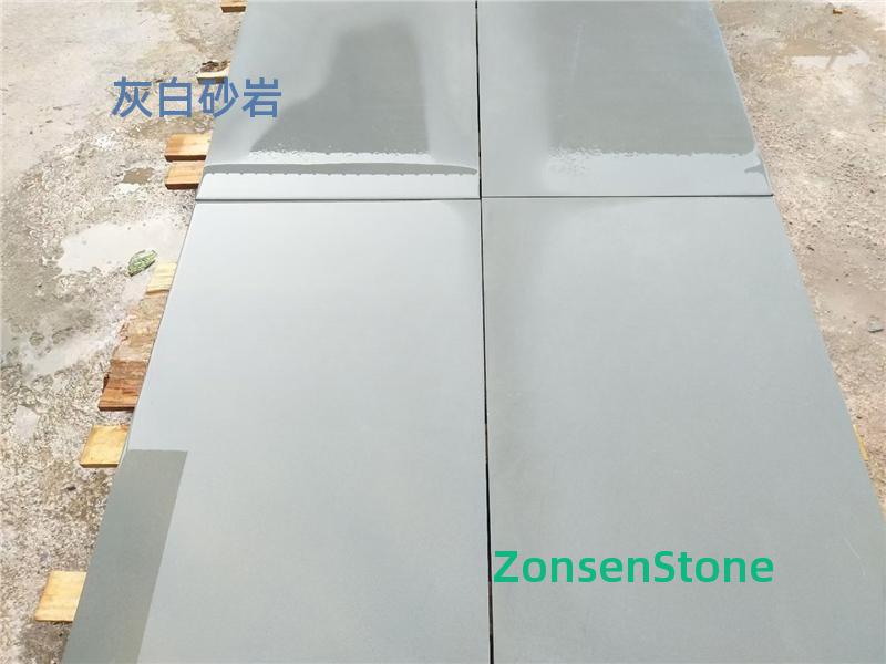grayish-white sandstone