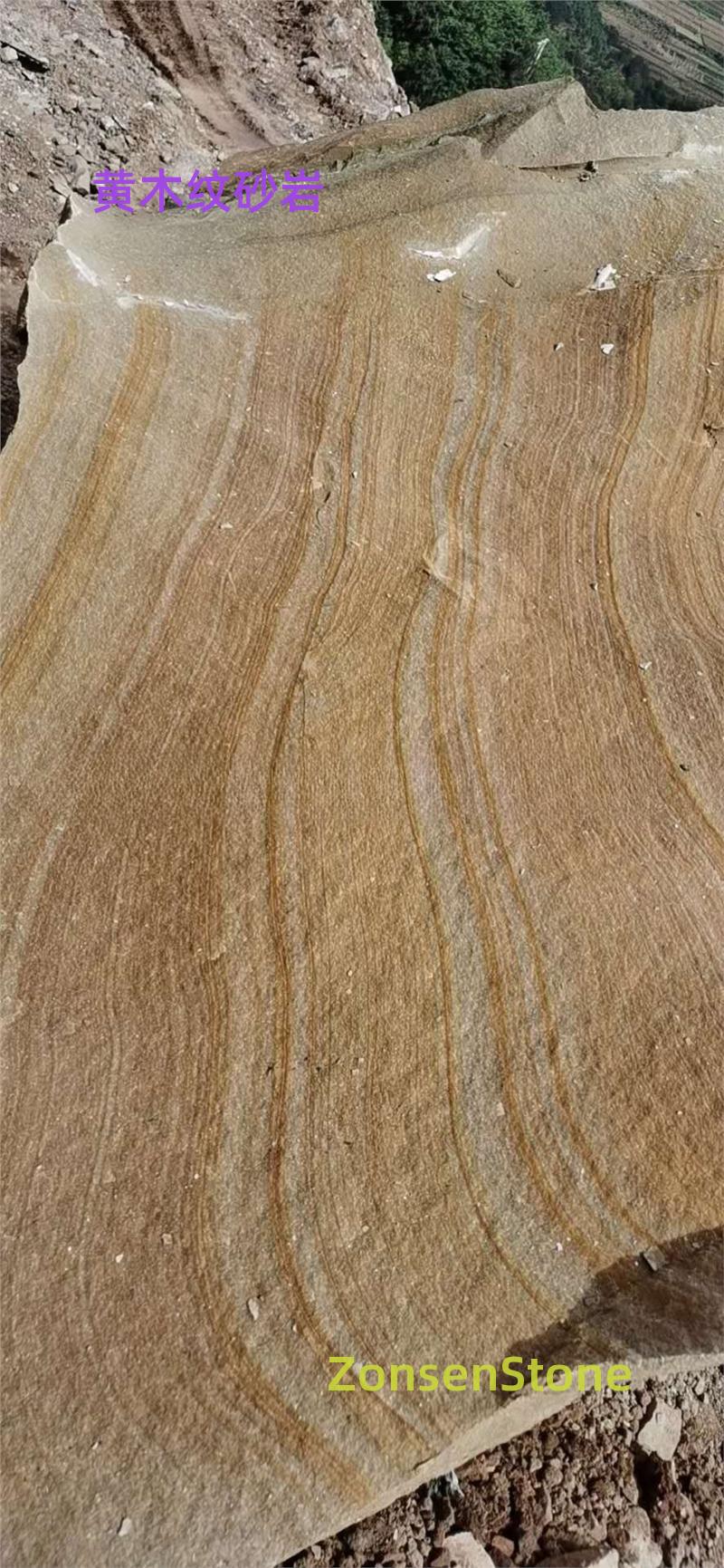 Yellow wood grain sandstone